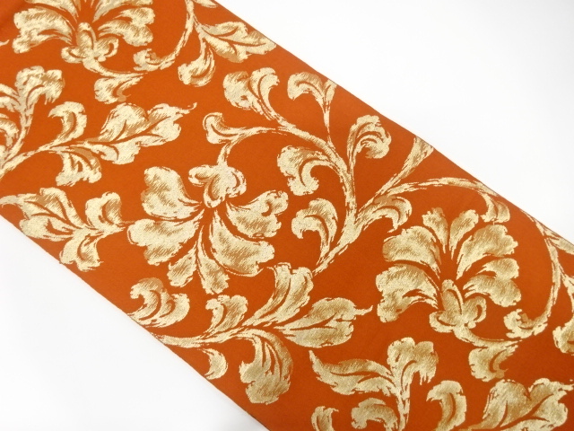 花唐草模様織り出し袋帯